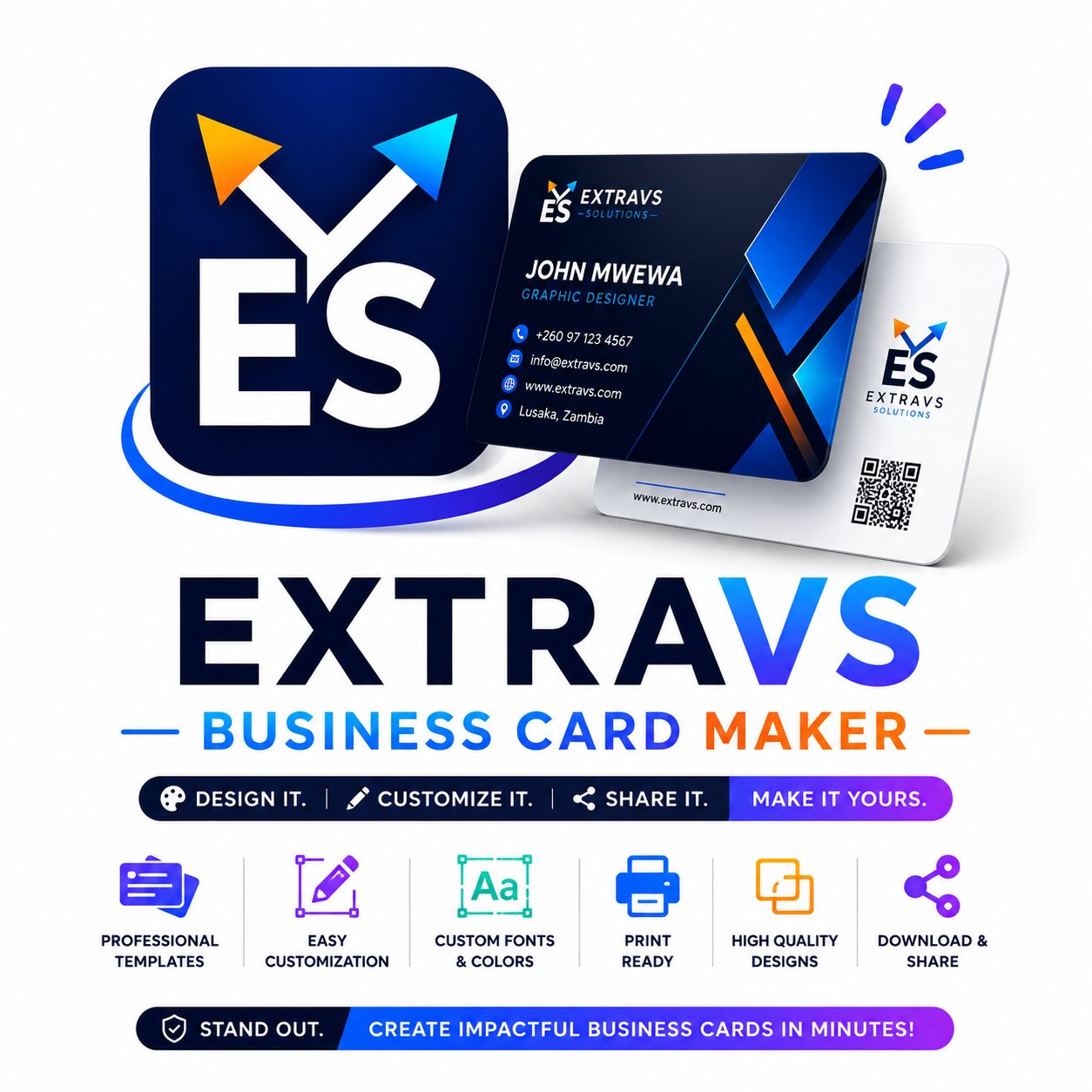 Extravs Business Card Maker logo